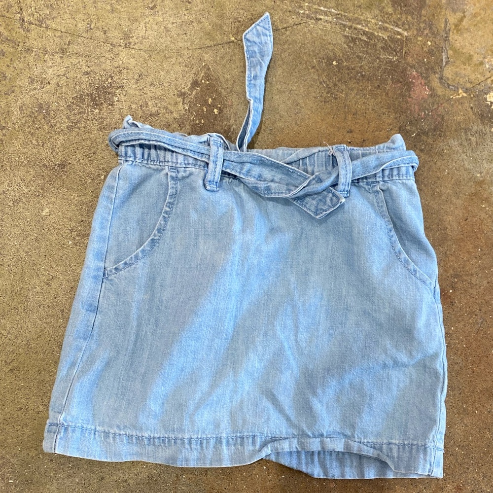 Cat And Jack Denim Skirt With Tie Belt